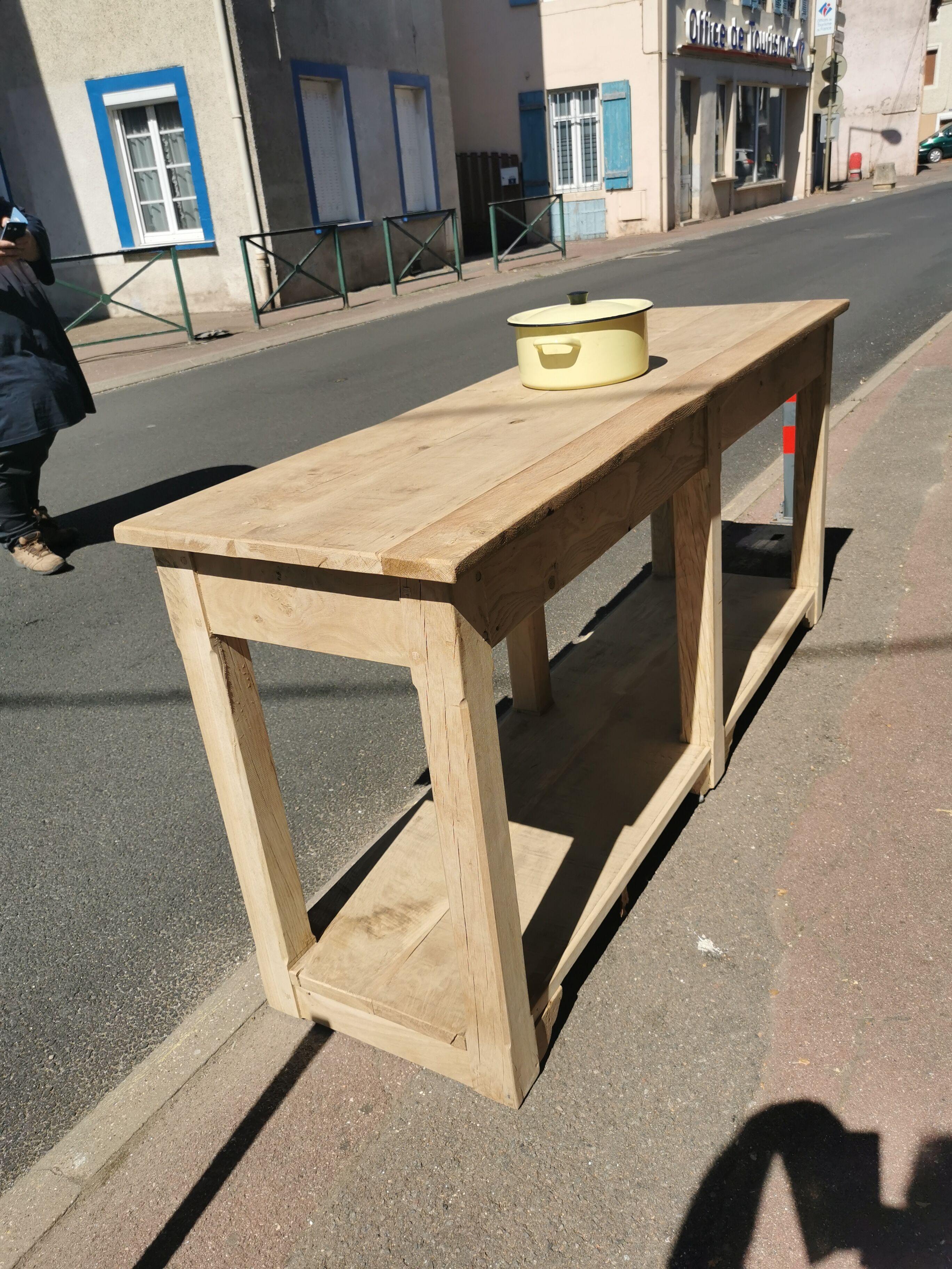 Table de drapier chêne