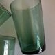 Set de 6 verres gobelets soufflés verts romarin 1960