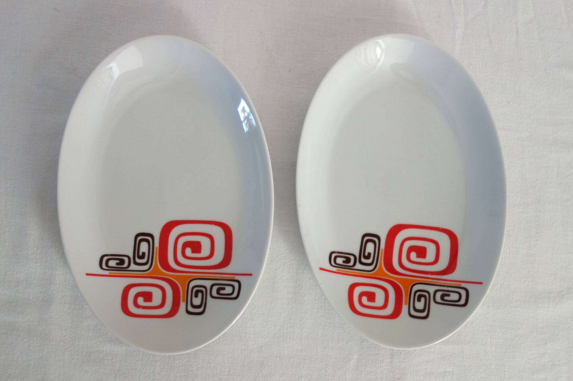 3 oval dishes Winterling Marktleuthen Bavaria 70's