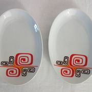 3 oval dishes Winterling Marktleuthen Bavaria 70's