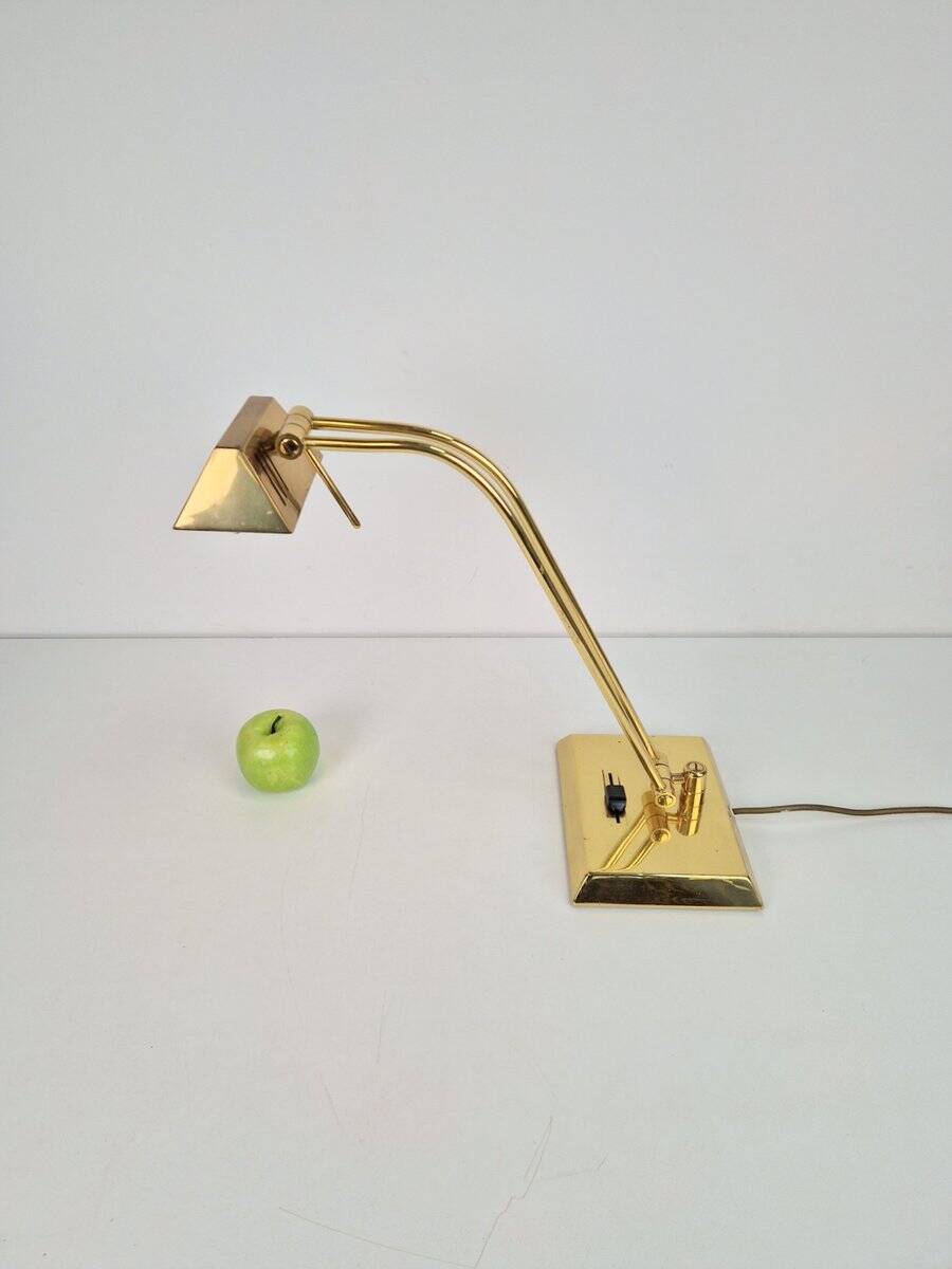 Vintage Adjustable Brass Table Lamp by Egon Hillebrand for Hillebrand Leuchten, Germany, 1970s