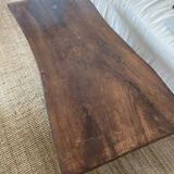 Brutalist teak coffee table