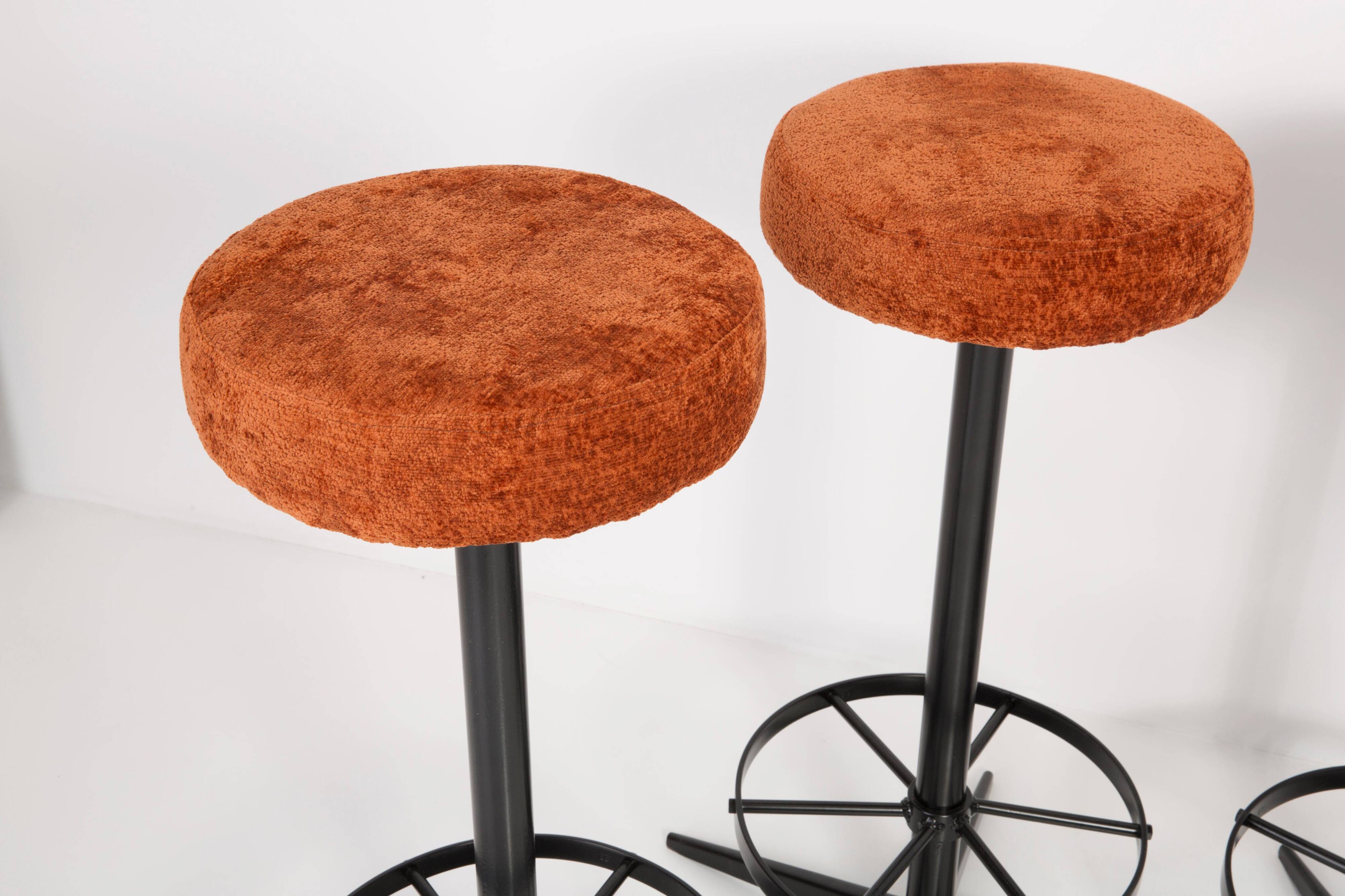 Vintage dark orange stool, Germany, 1960s
