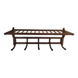 Curved wooden coat rack