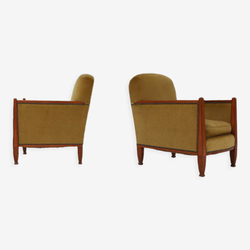 Set of two art deco armchairs