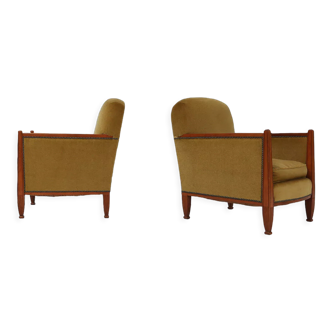 Set of two art deco armchairs