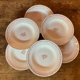 6 off-white and golden Amandinoise plates