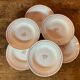 6 off-white and golden Amandinoise plates