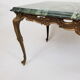 Table basse en marbre vert et bronze style Louis XV