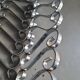 Vintage bread basket in forged chrome-plated metal