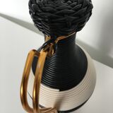 White and black scoubidou bottle