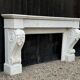 Charles x style fireplace in carrara marble, circa 1880