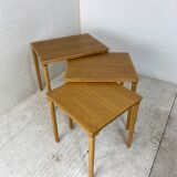 Danish Set Off Nesting Tables by E. W. Bach, 1960s, Set of 3