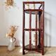 Vintage rattan corner shelf - antique bookcase