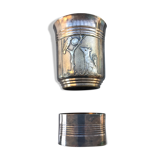 Timpani box and silver metal towel round