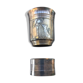 Timpani box and silver metal towel round
