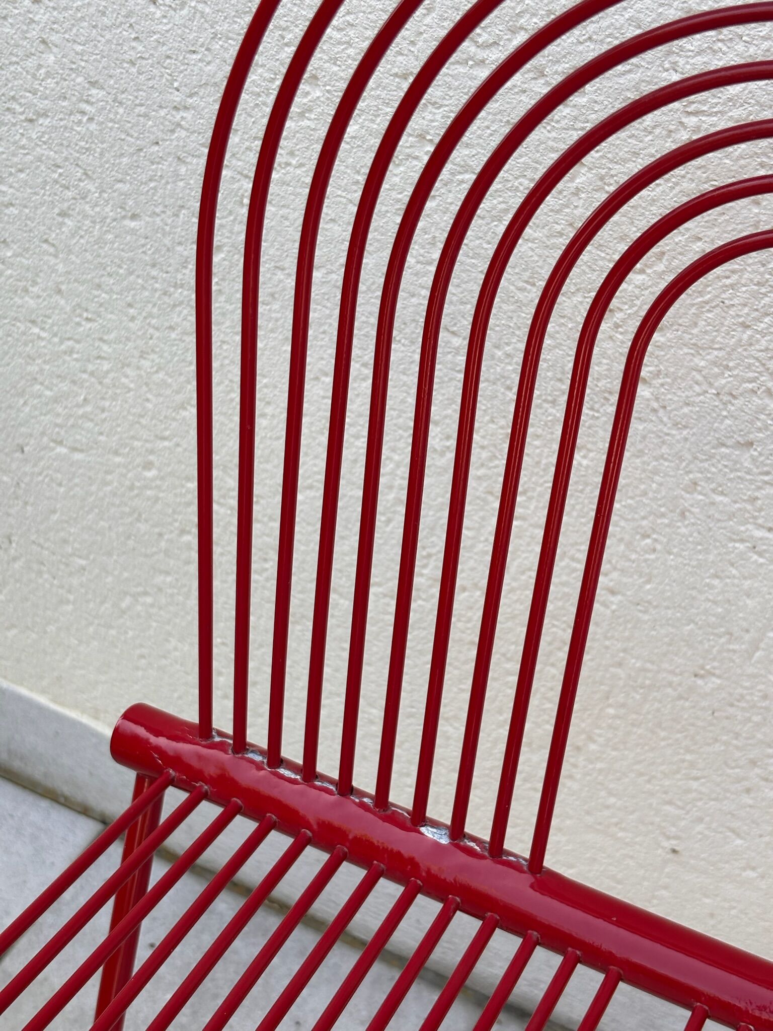 Swing Chair Jutta and Herbert Ohl Rosenthal Lübke 1982 Lacquered Red Steel