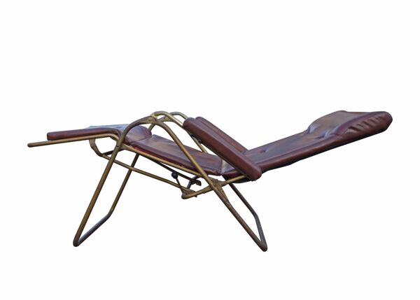 Chaise longue transat vintage lama années 60