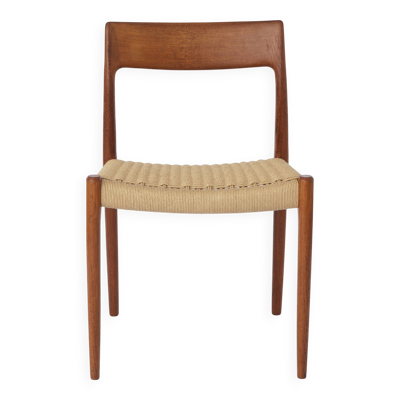 1 sur 7 Chaise de salle à manger en teck Niels Otto Møller modèle 71 (1951) – Assise tissée à la main
