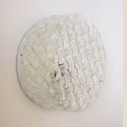 Applique plafonnier verre motif tressé