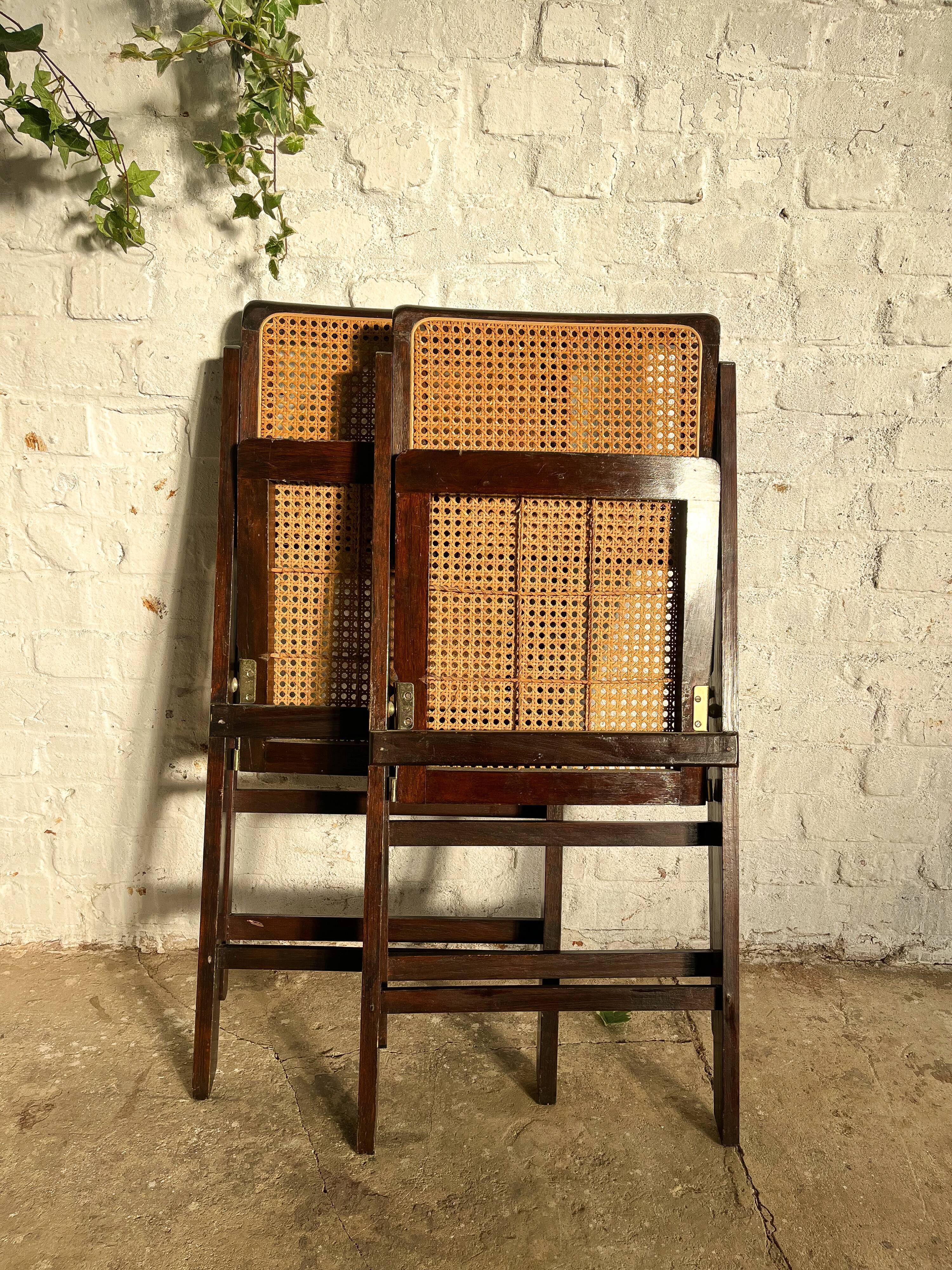 Pair of chairs complain cannage