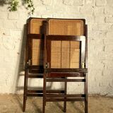 Pair of chairs complain cannage