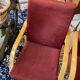 Burgundy Scandinavian armchairs