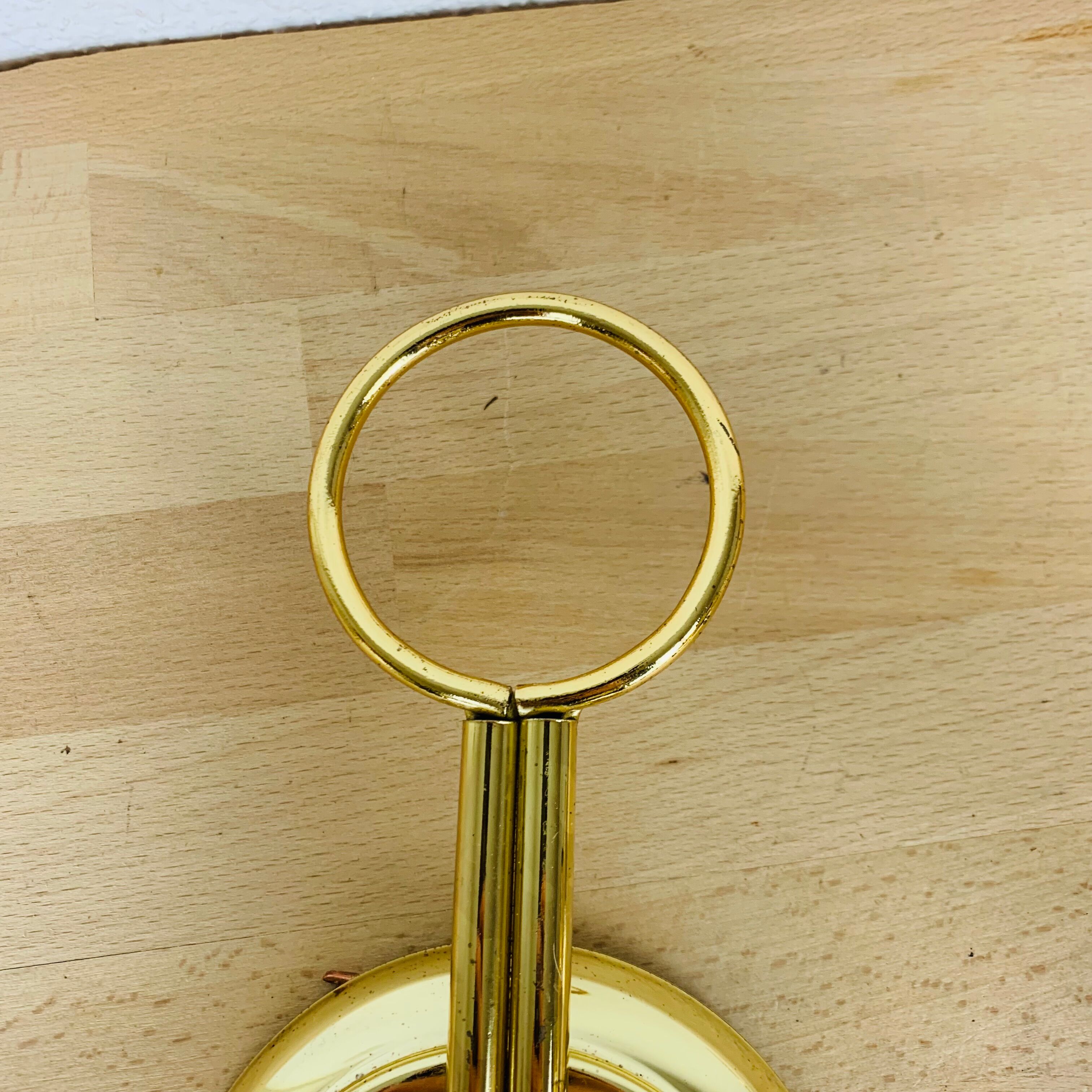 Pair of brass wall lamps Hollywood Regency Je Fassung