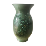 Green ceramic vase