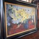 Signed painting by Idka Cohen, oil on canvas, still life with flowers, year
