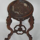 Side table, sculpted flowerbed