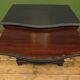 Antique black painted serpentine bachelors chest of drawers