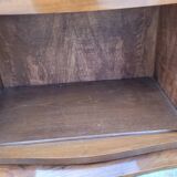 Meuble commode d'époque Art Déco en loupe de noyer -1930s