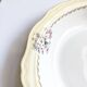 Vintage shallow dish L'Amandinoise model Paola white cream flowers