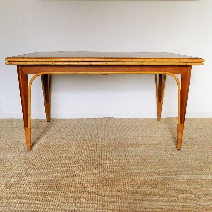 Rattan extension table