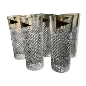 Set of 6 cocktail glasses from Royal crystal rock
