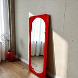 Miroir vintage orange style spatial / miroir mural