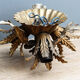 Vintage wall lamp, golden metal