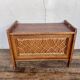 Toy chest / bench for children vintage rattan oak