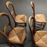 4 straw cherry chairs