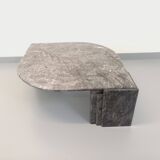Vintage grey marble coffee table from the 1970s.