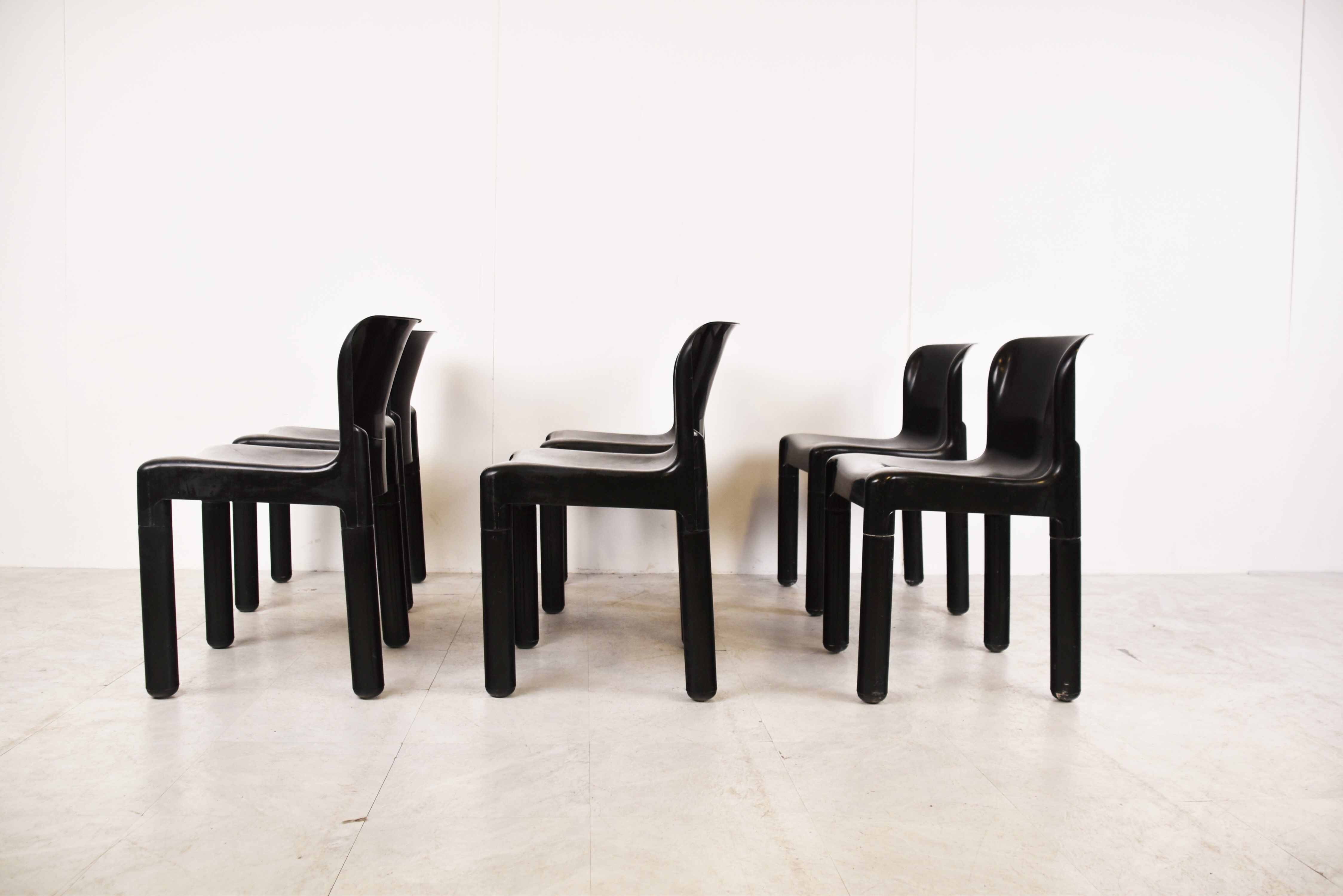Model 4875 chairs by Carlo Bartoli for Kartell, 1970s