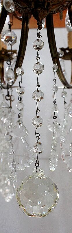 Crystal chandelier mid 20th