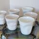 6 design espresso cups crumpled white porcelain Revol