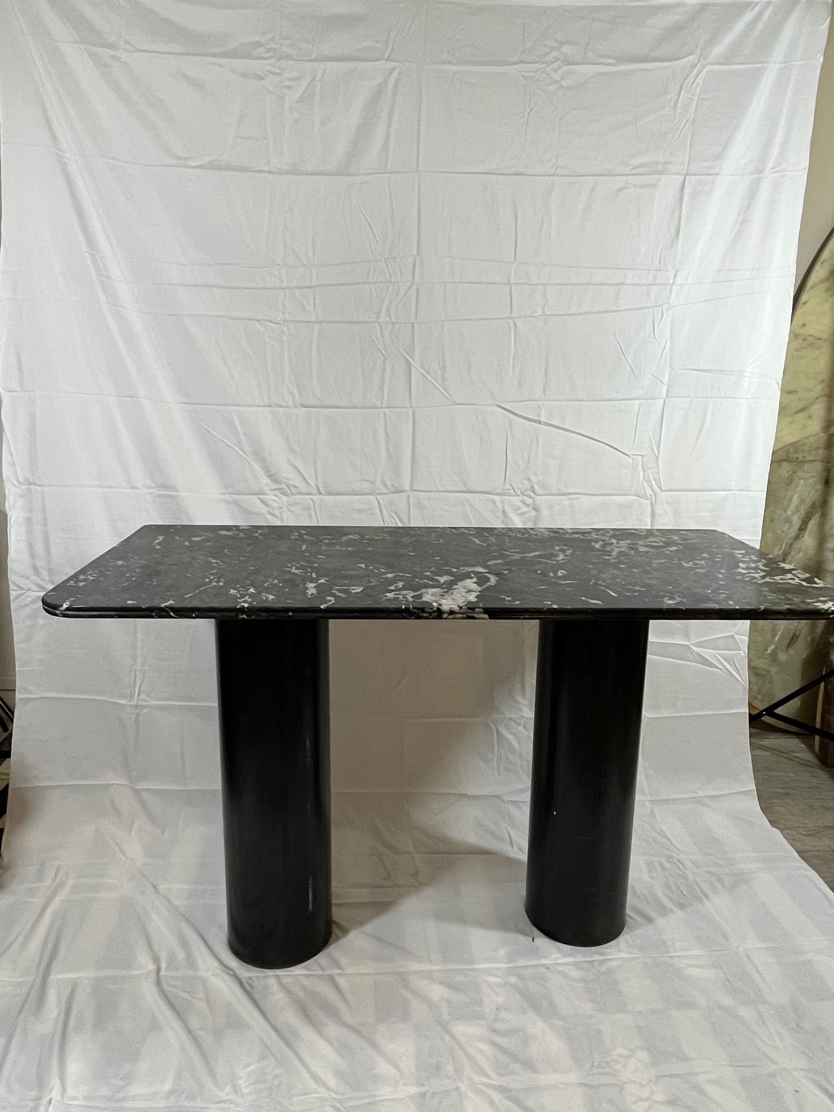 Marble and metal desk