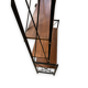 1950s teak and black metal shelf bookcase