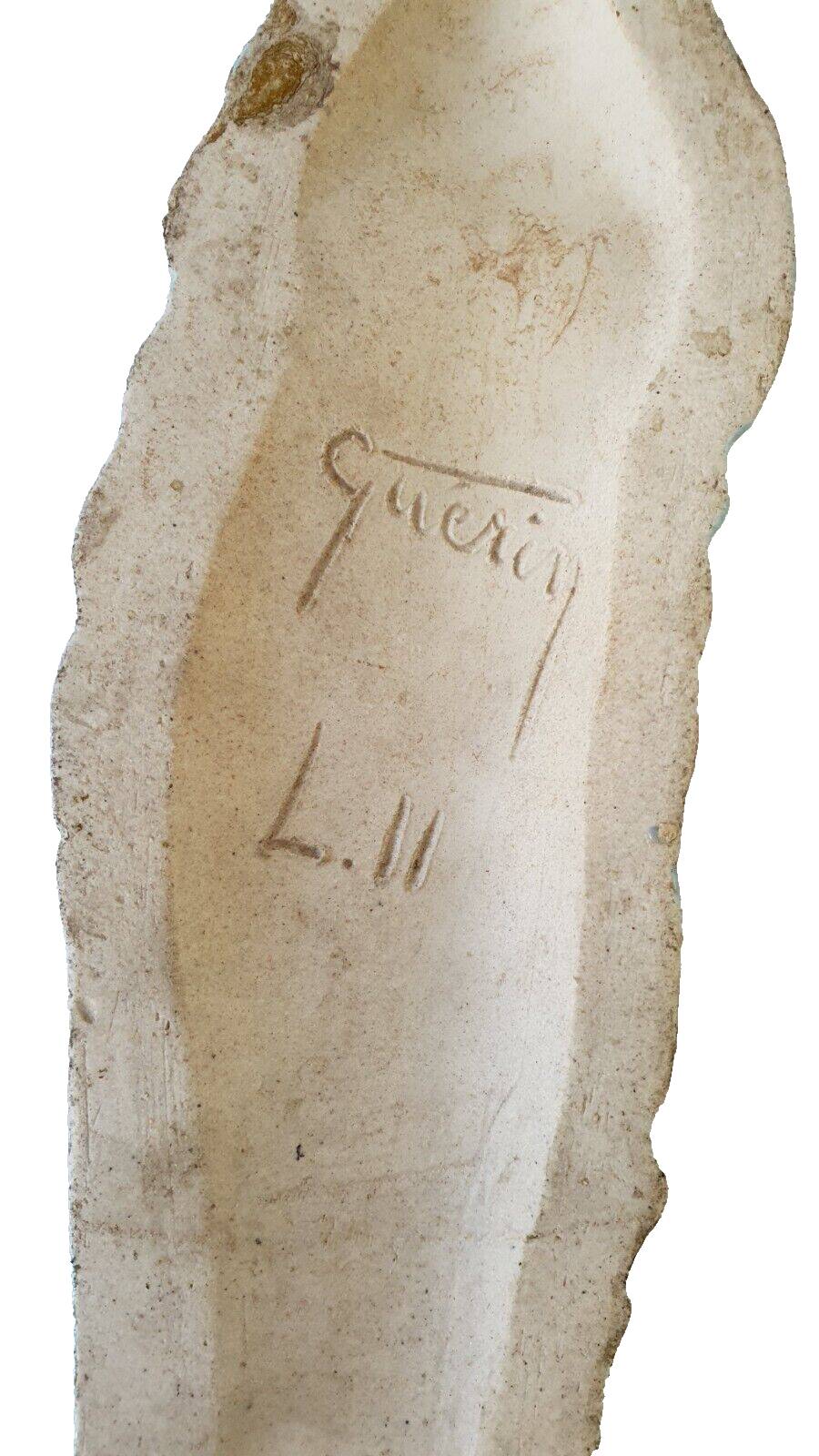 Holy Virgin Wall Sculpture 34 Cm Signed Guérin L 11