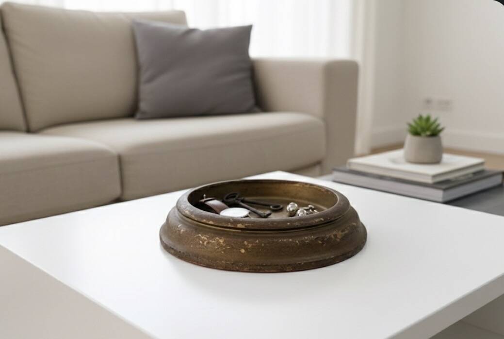 Golden leaf wooden base from the 19th century