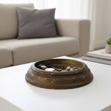 Golden leaf wooden base from the 19th century