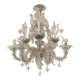 Murano-Style Chandelier in Clear Glass